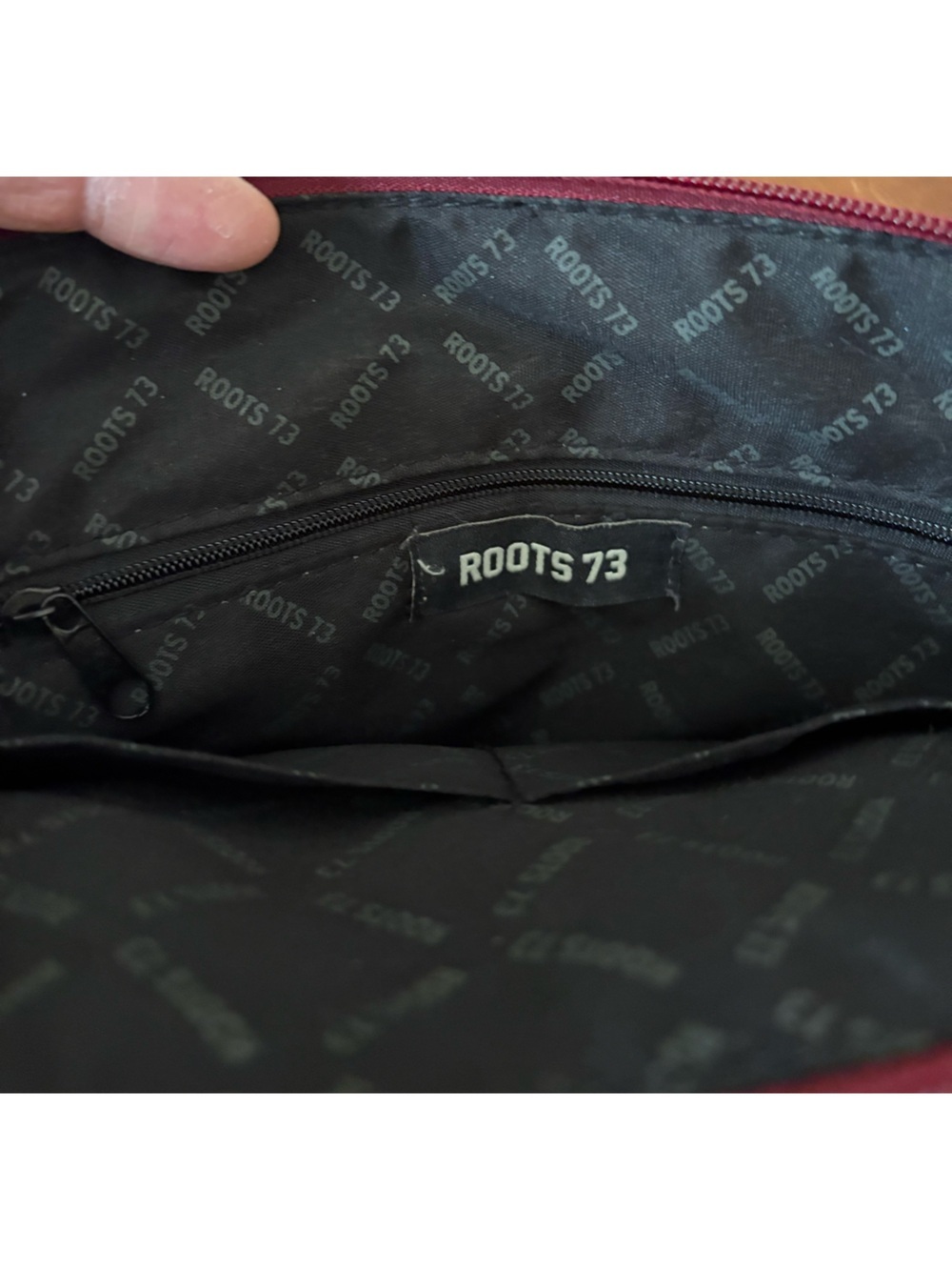 Roots 73 Red Burgundy Top-Handle Shoulder vegan leather Bag y2k - Picture 10 of 11